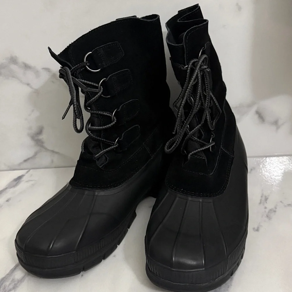 Men's Lands End Expedition Suede Winter Snow Rain Boots, Size 11